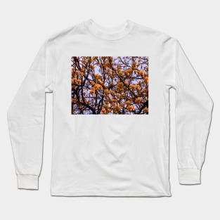 Peach flowers spring colors photography Long Sleeve T-Shirt